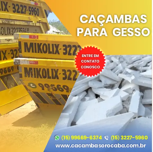 caçambas para descarte resíduos Sorocaba