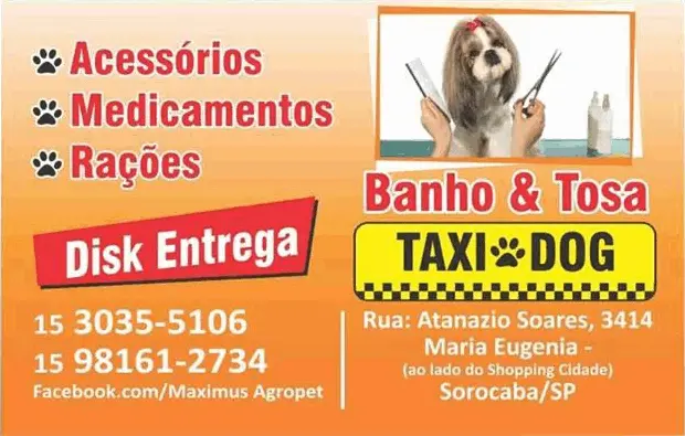 taxi-dog sorocaba banho e tosa zona norte