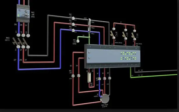 Planta 3d de instalação elétrica